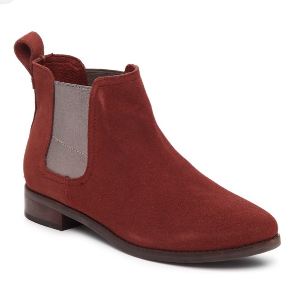 (BLSF) NEW Toms Ella Muscat Suede Pull On Chelsea Ankle Boot, Size 9W, NWOT - Picture 2 of 5